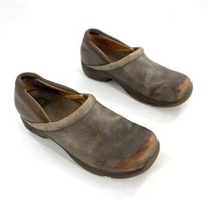 Dansko‎ Leather Clogs Women's Size 41 Brown Comfort Slip On Shoes